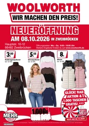 Woolworth Günstige Mode Prospekt der aktuellen Woche mit 8 Seiten, gültig von 08.10.2026 bis 08.10.2026, in Neunkirchen und Umgebung Aktueller Woolworth Günstige Mode Prospekt in Neunkirchen und Umgebung, "NEUERÖFFNUNG IN ZWEIBRÜCKEN" mit 8 Seiten, 08.10.2026 - 08.10.2026