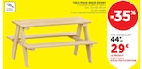 Table pique-nique enfant en promo chez Super U Amiens à 29,00 €