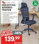 Drehstuhl Administrator von Inter Link für 139,99 € bei Marktkauf im Angebot Drehstuhl Administrator von Inter Link im aktuellen Marktkauf Prospekt