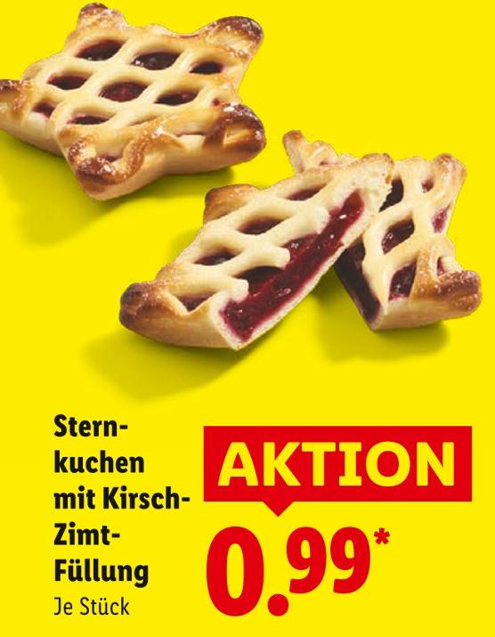 Sternkuchen mit Kirsch-Zimt-Füllung
