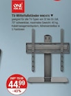 TV-Mittelfußständer von ONE FOR ALL im aktuellen V-Markt Prospekt für 44,99 €