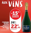 Champagne AOP Brut Cuvée Spéciale Millésimée 2019 - NICOLAS FEUILLATTE - Super U à Villers-lès-Nancy Champagne AOP Brut Cuvée Spéciale Millésimée 2019 - NICOLAS FEUILLATTE en promo chez Super U Villers-lès-Nancy à 22,45 €