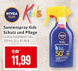 Sonnenspray Kids Schutz und Pflege im Angebot bei Kaufhaus Stolz in Schwerin Sonnenspray Kids Schutz und Pflege Angebote von NIVEA SUN bei Kaufhaus Stolz Schwerin für 11,99 €