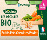 PETITS POIS CAROTTES  POULET  BIO BLÉDINA - BLEDINA en promo chez Auchan Hypermarché Nancy à 2,79 €