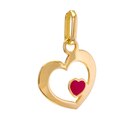 Pendentif en or jaune coeur et laque rouge - E.Leclerc Pendentif en or jaune coeur et laque rouge à 51,00 € dans le catalogue E.Leclerc