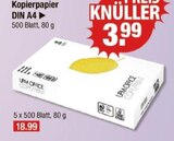 Kopierpapier DIN A4 Angebote von UMA OFFICE bei V-Markt Kempten für 3,99 €