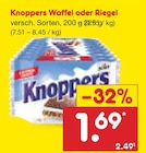 Netto Marken-Discount Meuselwitz - Waffel oder Riegel Angebot im Prospekt Waffel oder Riegel bei Netto Marken-Discount im Meuselwitz Prospekt für 1,69 €