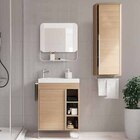 Ensemble meuble sous-vasque à poser l. 65 cm maza effet bois + plan vasque - GOODHOME en promo chez Castorama Rouen à 59,00 €