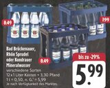 Mineralwasser im Angebot bei E center in Schwabach Mineralwasser Angebote von Bad Brückenauer bei E center Schwabach für 5,99 €