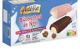 Bûchettes glacées 2 chocolat vanille et 2 fraise vanille - Adélie à 1,91 € dans le catalogue Intermarché Super