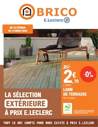 Catalogue Supermarchés E.Leclerc en cours à Villeneuve-sur-Lot et alentours, LA SÉLECTION EXTÉRIEURE À PRIX E.LECLERC, 12 pages, 24/02/2026 - 14/03/2026