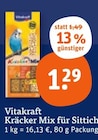 Kracker Mix für Sittich im tegut Prospekt Kracker Mix für Sittich von Vitakraft im aktuellen tegut Prospekt für 1,29 €