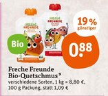 Bio-Quetschmus im tegut Prospekt Bio-Quetschmus von Freche Freunde im aktuellen tegut Prospekt für 0,88 €