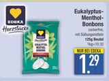 Eukalyptus-Menthol-Bonbons im EDEKA Prospekt Eukalyptus-Menthol-Bonbons von EDEKA Herzstücke im aktuellen EDEKA Prospekt für 1,29 €