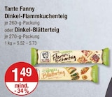 Dinkel-Flammkuchenteig im V-Markt Prospekt Dinkel-Flammkuchenteig von Tante Fanny im aktuellen V-Markt Prospekt für 1,49 €