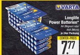 Longlife Power Batterien AA (Mignon) von Varta für 7,77 € bei EDEKA im Angebot Longlife Power Batterien AA (Mignon) von Varta im aktuellen EDEKA Prospekt