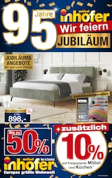 Möbel Inhofer Prospekt für Ichenhausen: "95 JAHRE JUBILÄUM", 12 Seiten, 08.01.2026 - 31.01.2026