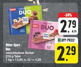 Crunchy Duo oder Fruity Duo im Angebot bei EDEKA in Weimar Crunchy Duo oder Fruity Duo Angebote von Ritter Sport bei EDEKA Weimar für 2,29 €
