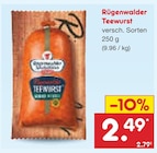 Teewurst von Rügenwalder für 2,49 € bei Netto Marken-Discount im Angebot Teewurst von Rügenwalder im aktuellen Netto Marken-Discount Prospekt