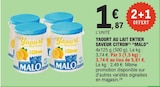 Yaourt au lait entier saveur citron - MALO - E.Leclerc Yaourt au lait entier saveur citron - MALO à 1,87 € dans le catalogue E.Leclerc