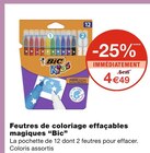 Feutres de coloriage effaçables magiques - Bic à 4,49 € dans le catalogue Monoprix