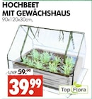 Hochbeet mit Gewächshaus im Angebot bei Wreesmann in Freiberg Hochbeet mit Gewächshaus Angebote von Top Flora bei Wreesmann Freiberg für 39,99 €