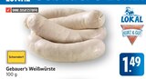 Weißwürste Angebote von Gebauer's bei E center Schwäbisch Gmünd für 1,49 €