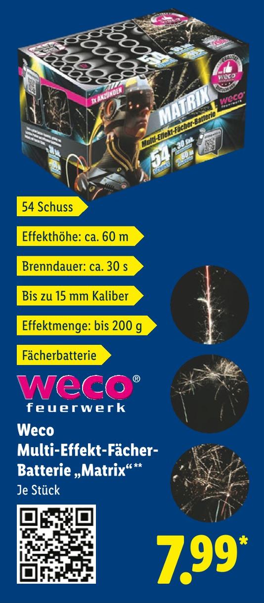 Multi-Effekt-Fächer-Batterie „Matrix“