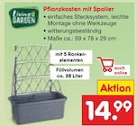 Pflanzkasten mit Spalier Angebot in Lychen Pflanzkasten mit Spalier im aktuellen Prospekt bei Netto Marken-Discount in Lychen
