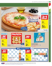 Prix et réduction Pizza surgelée dans le prospectus Carrefour Market en cours Offre Pizza surgelée dans le catalogue Carrefour Market du moment à la page 39