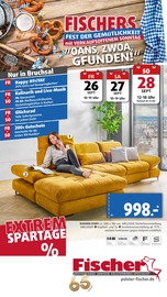 Aktueller Polstermöbel Fischer Möbel & Einrichtung Prospekt in Knittlingen und Umgebung, "FEST DER GEMÜTLICHKEIT" mit 47 Seiten, 21.09.2025 - 29.09.2025