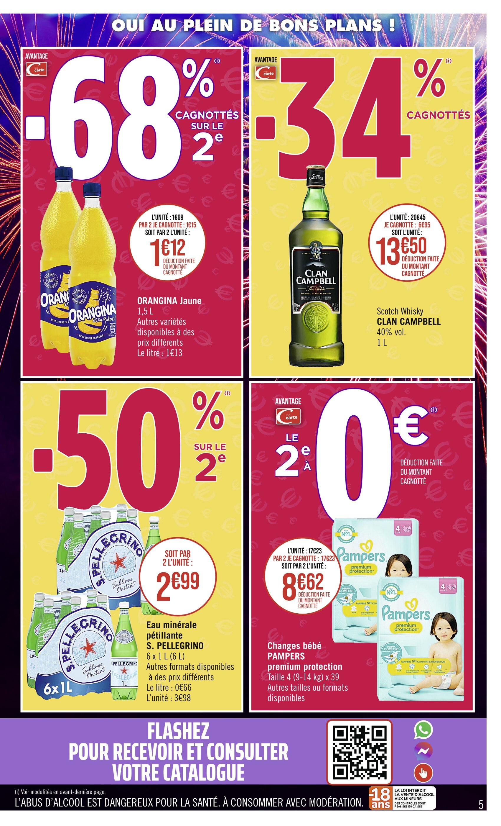 Promo Scotch Whisky CLAN CAMPBELL 40% vol. 1L chez Géant Casino