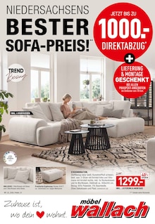 Möbel Wallach Prospekt NIEDERSACHSENS BESTER SOFA-PREIS! mit 12 Seiten