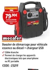 Booster de démarrage pour véhicule essence ou diesel + chargeur USB - mecafer dans le catalogue Screwfix