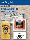 Spezialitäten in Deutschland bei Lidl im Sande Prospekt für 0,99 €