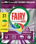 Tablettes Lave-Vaisselle Platinum Plus Tout en 1 Citron X31 - Fairy - Intermarché Express à Chelles Tablettes Lave-Vaisselle Platinum Plus Tout en 1 Citron X31 - Fairy en promo chez Intermarché Express Chelles à 2,37 €