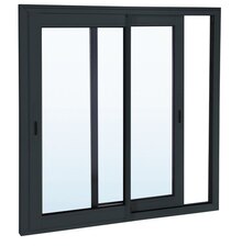 Brico Dépôt Houilles - Fenêtre coulissante en aluminium à 2 vantaux gris L. 100 x H. 100 cm x Ep 50 mm Promo Fenêtre coulissante en aluminium à 2 vantaux gris L. 100 x H. 100 cm x Ep 50 mm dans le catalogue Brico Dépôt "Fenêtres" à Houilles