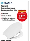 Abattant thermodurcissable Sophia premium slim - SIAMP en promo chez Screwfix Dieppe à 23,99 €