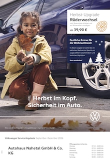 Aktueller Volkswagen Prospekt (Hochstetten-Dhaun, 1 Seite zum blättern Volkswagen Prospekt Herbst im Kopf. Sicherheit im Auto. mit 1 Seite