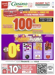 Prospectus Géant Casino, "100 jours 100% zen", 80 pages, 28/11/2022 - 11/12/2022