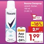 Damen-Deodorant im Netto Marken-Discount Prospekt Deospray von Rexona im aktuellen Netto Marken-Discount Prospekt für 1,99 €