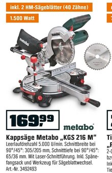 OBI Bexbach - Kappsäge „KGS 216 M“ Kappsäge „KGS 216 M“ Angebot bei OBI Bexbach im Prospekt "VOLLE KRAFT UND RAUS!"
