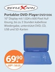Portabler DVD-Player DVD1006 von Reflexion im aktuellen V-Markt Prospekt für 69,90 €