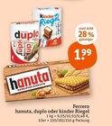 hanuta, duplo oder kinder Riegel von Ferrero im aktuellen tegut Prospekt für 1,99 €