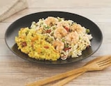 Petites gambas au curry ou noix de saint jacques fondue de poireau ou poulet tikka massala riz basmati ou risotto poulet champignons de paris dans le catalogue U Express