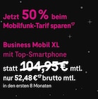 Telekom Shop Seligenstadt - Business Mobil XL mit Top-Smartphone Angebot im Prospekt Business Mobil XL mit Top-Smartphone bei Telekom Shop im Seligenstadt Prospekt für 52,48 €