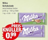 Schokolade im V-Markt Prospekt Schokolade Haselnuss von Milka im aktuellen V-Markt Prospekt für 0,99 €