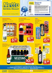 Cola im Netto Marken-Discount Prospekt "DER ORT, AN DEM DU IMMER AUSGEZEICHNETE PREISE FINDEST." mit 2 Seiten (Lippstadt)