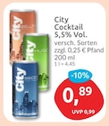 Cocktail Bellini von City für 0,89 € bei budni im Angebot Cocktail Bellini von City im aktuellen budni Prospekt