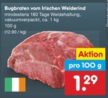 Bugbraten vom Irischen Weiderind im Angebot bei Netto Marken-Discount in Aurich Bugbraten vom Irischen Weiderind Angebote bei Netto Marken-Discount Aurich für 1,29 €